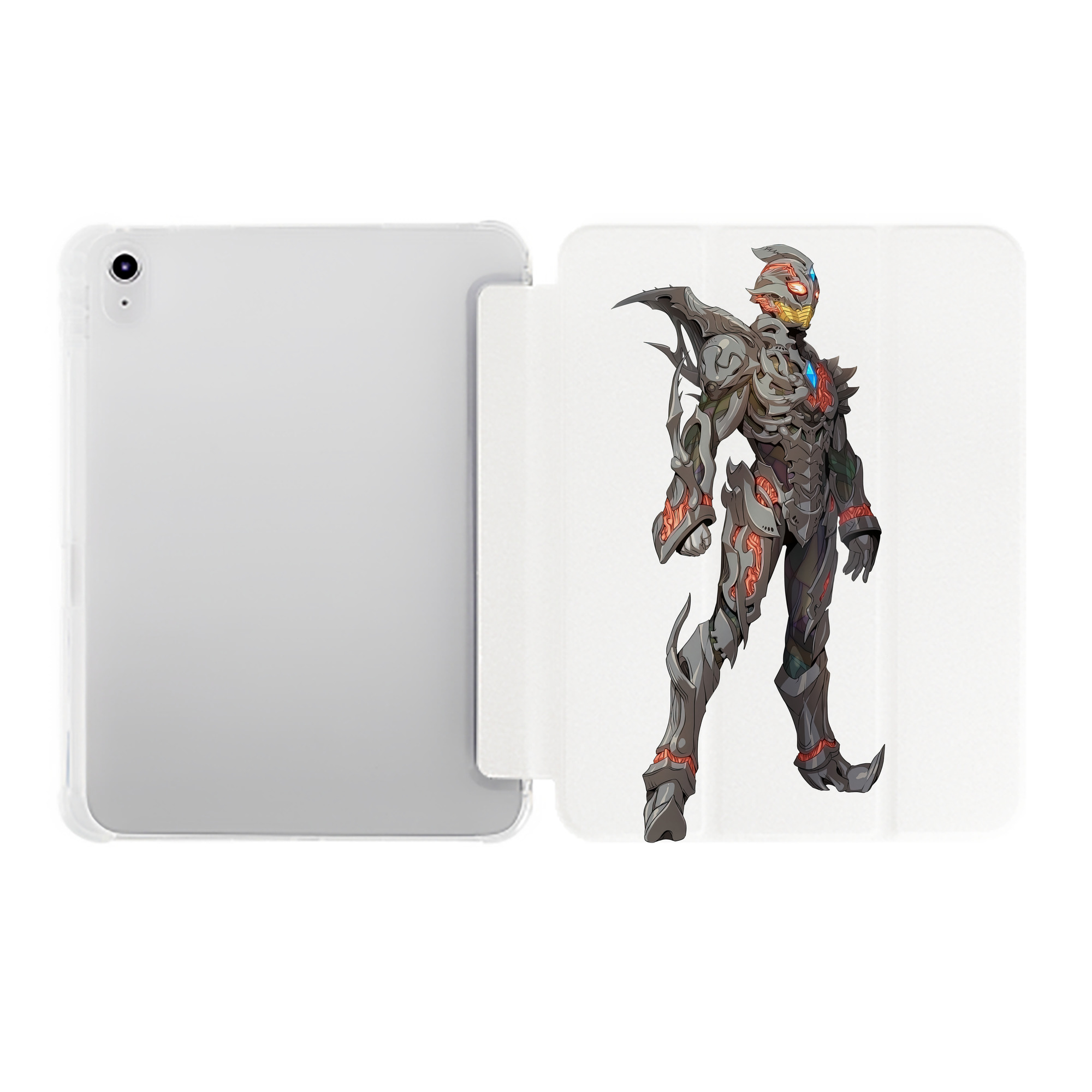 （画像用） ウルトラマン Ultraman IPad ケース ペン収納付き 三つ折りスタンド PUレザー×シリコン 対応機種9.5/10.5/10.9インチ